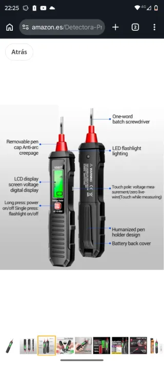 Pluma Detector Voltaje AC 12-300V