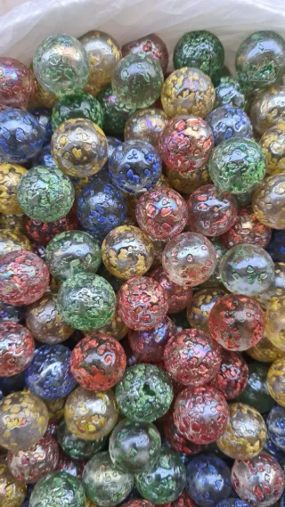 500 Biglie di vetro 1.6cm vintage anni 70 80 90