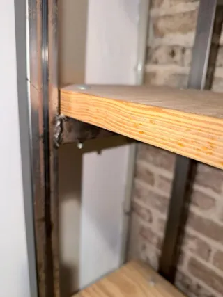 Estantería Industrial Madera y Metal