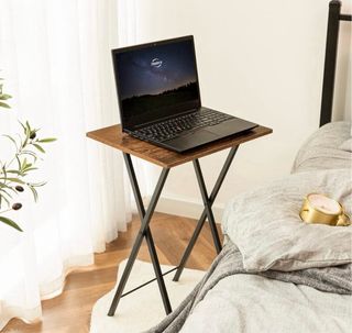 Mesa plegable industrial madera y metal