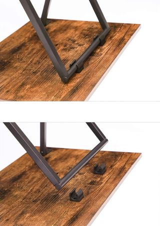 Mesa plegable industrial madera y metal