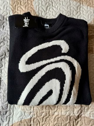 Jersey Stüssy Negro Logo Blanco Talla M