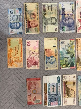 Colección de Billetes de Varios Países