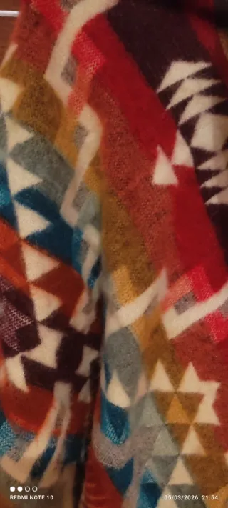 Poncho tejido Ecuador Talla Única Multicolor