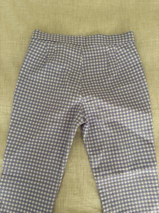 Pantalones de cuadros vichy morados