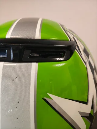 Casco Vemar Moto Negro y Verde