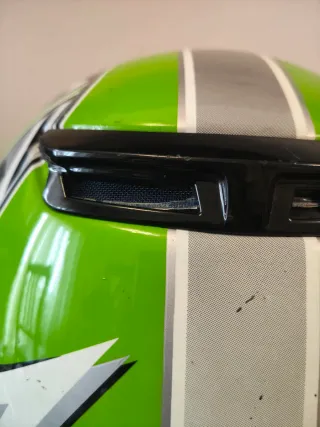 Casco Vemar Moto Negro y Verde