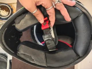 Casco Vemar Moto Negro y Verde