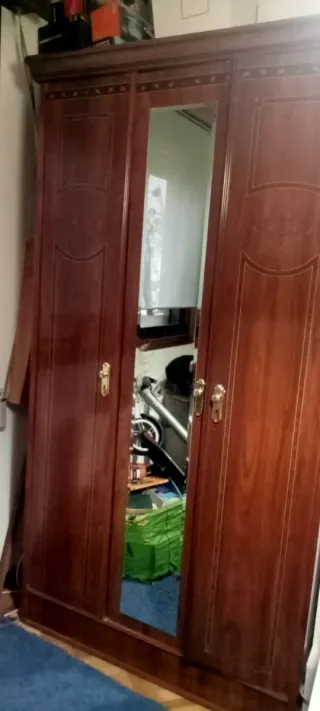 Armario clásico 2 puertas madera y cristal