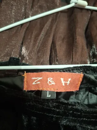 Falda larga vintage negra y marrón