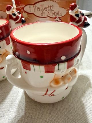 Coppia tazze mug natalizie in ceramica