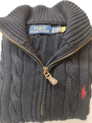 Jersey Polo Ralph Lauren Azul Cable Knit