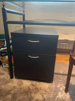 Cajonera Negra 2 Cajones