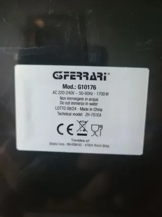 Freidora 6,5L de aire G3 FERRARI 200°C