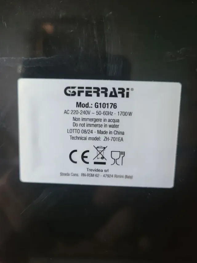 Freidora 6,5L de aire G3 FERRARI 200°C