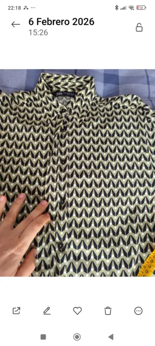 Zara camisa oversize estampado geométrico