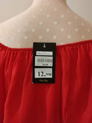 Blusa hombro caído manga larga mujer