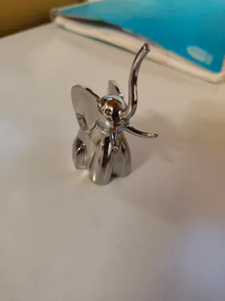 Soporte Anillos Elefante Plata