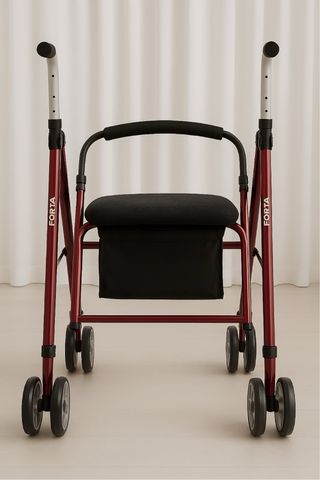 Andador Forta Rojo Plegable con Asiento