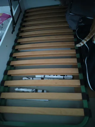 Somier de madera y metal x2