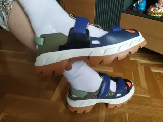 Sandalias 4CCCCEES Azul/Naranja/Verde Talla 40