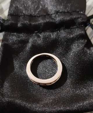 1 Anillo Plata 925 Circonitas Carril Talla