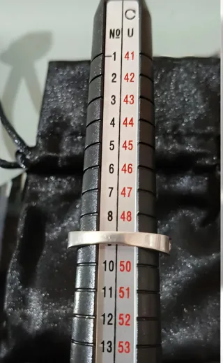 1 Anillo Plata 925 Circonitas Carril Talla