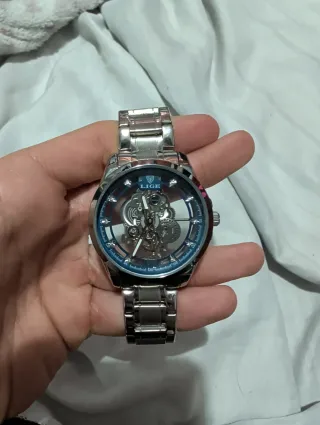 Reloj Lige plateado y azul