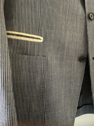 Giacca uomo blu righe taglia 50