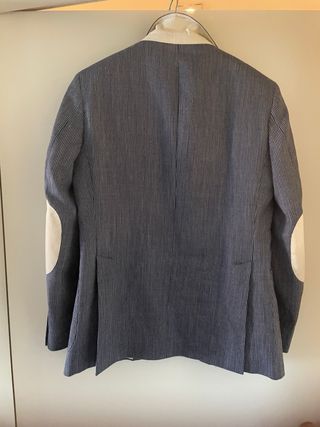 Giacca uomo blu righe taglia 50