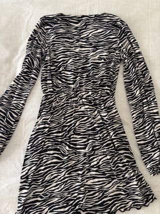 Vestido estampado cebra