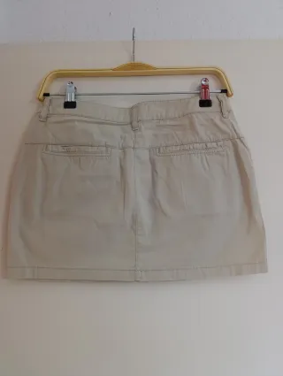 Falda Mango Beige Talla M