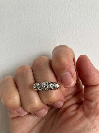 Anillo Quintillo Diamantes Oro 18k BENSIG