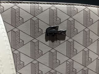 Bolso Tote Lacoste Beige Monogram