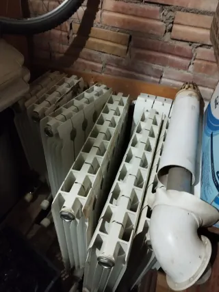 Caldera y radiadores Ferroli.