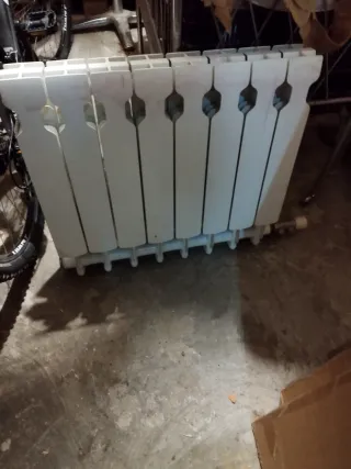 Caldera y radiadores Ferroli.