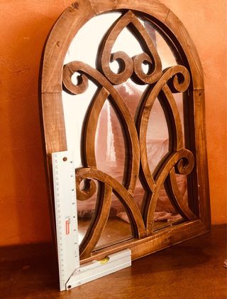 Espejo Decorativo Madera y Cristal