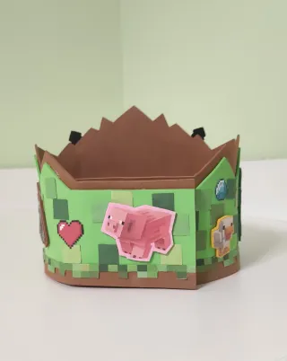 Corona Cumpleaños Minecraft