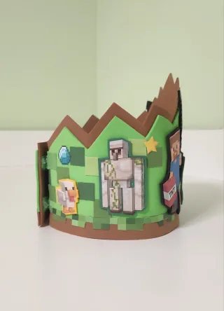 Corona Cumpleaños Minecraft