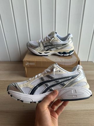 Zapatillas Asics Gel Kayano14 Blanco Plateado Tall