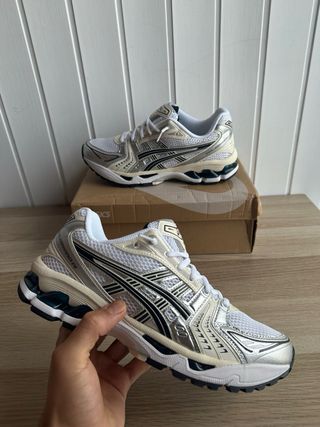 Zapatillas Asics Gel Kayano14 Blanco Plateado Tall