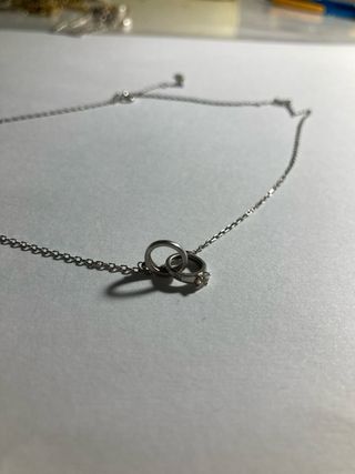 Collar Plata Anillos Entrelazados