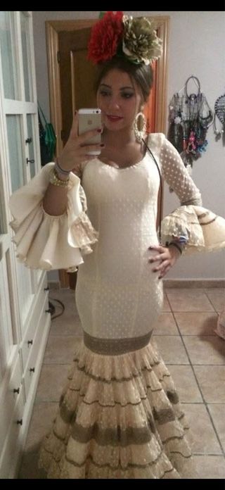 Vestido Flamenca Camel Talla Única