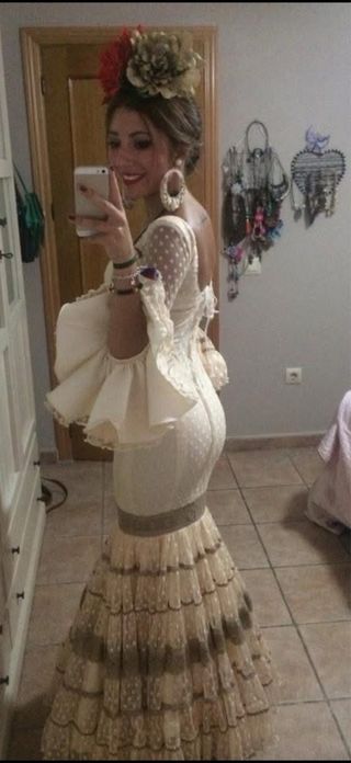 Vestido Flamenca Camel Talla Única