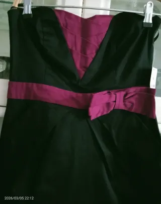 Vestido con etiqueta palabra de honor TS