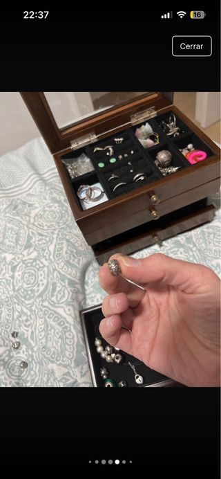 Lote Abalorios Pandora Plata y Marrón