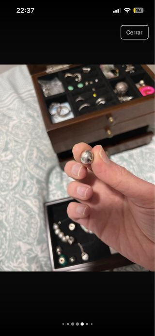 Lote Abalorios Pandora Plata y Marrón