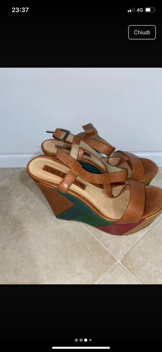 Sandali Zeppa Colorata Lucani Tg 36