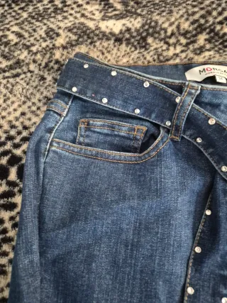 Pantalón vaquero Morgan con cinturón