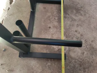 Supporto doppio per dischi di pesi e manubri